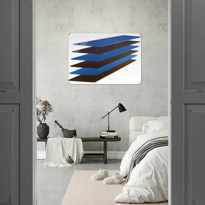 Brown and Blue Plank - 1968 - Thomas Downing Acrylic Print - 70x100 cm / 28x40″ inches | Thomas Downing Wall Art | Thomas Downing Prints