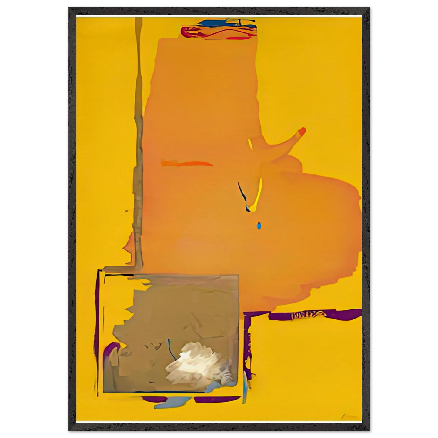 Mardi Gras 1987- - Helen Frankenthaler Framed Art Print – Black Wooden Frame - Default Title - -Framed Art Print