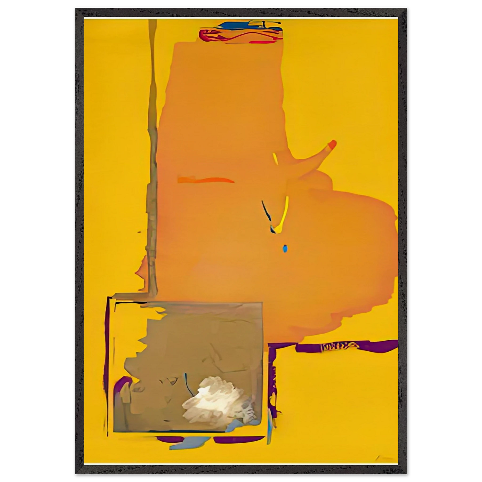 Mardi Gras 1987- - Helen Frankenthaler Framed Art Print – Black Wooden Frame - Default Title - -Framed Art Print