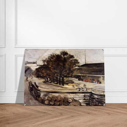 The Wine Market at Jussieu - Paul Cézanne Acrylic Print - 70x100 cm / 28x40″ inches