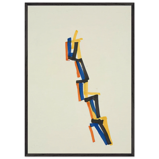 Striped Picture - 1965 - Charlotte Posenenske Framed Art Print – Black Wooden Frame - Default Title - -Framed Art Print