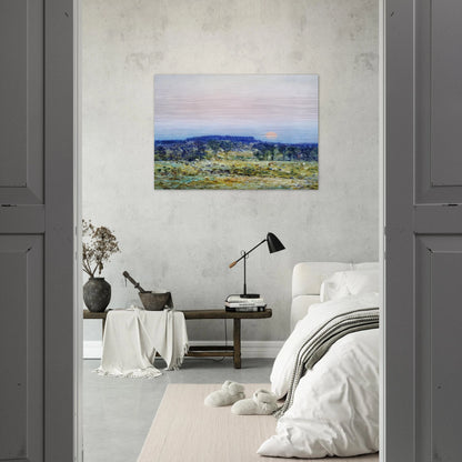 September Moonrise - Childe Hassam Brushed Aluminum Print - 70x100 cm / 28x40 inches | Childe Hassam Aluminum Print | Childe Hassam Prints