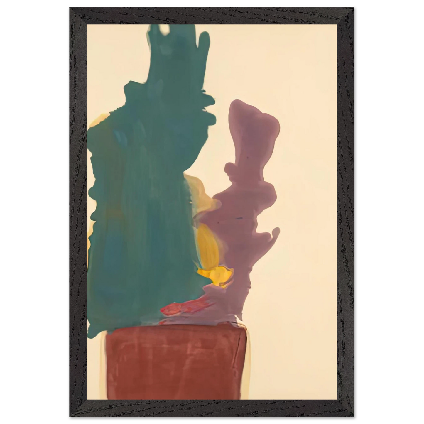 Helen Frankenthaler - Evil Spirit, 1963- Wall Art - 21x29.7 cm / 8x12" - Premium Wooden Framed Poster With Fine Art Paper - Wood frame
