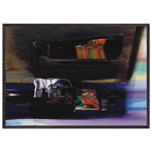 Phenomena Tibetan Clay Offering - 1990 - Paul Jenkins Framed Art Print – Black Wooden Frame - Default Title - -Framed Art Print