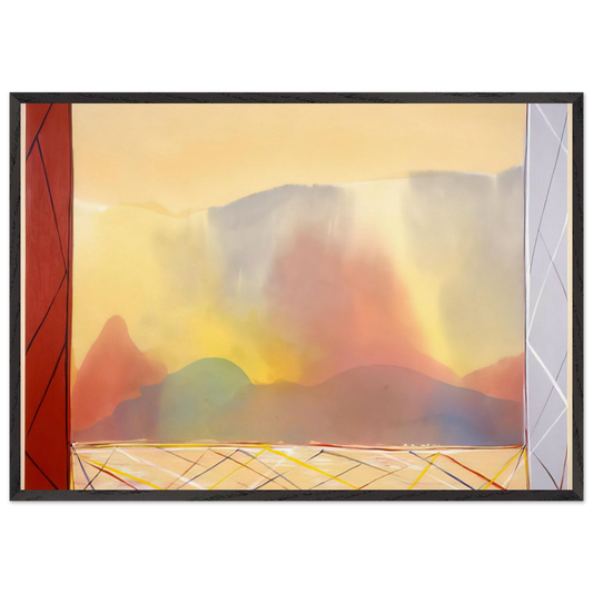 Sun In The East - 1988 - Ronnie Landfield Framed Art Print – Black Wooden Frame - Default Title - -Framed Art Print