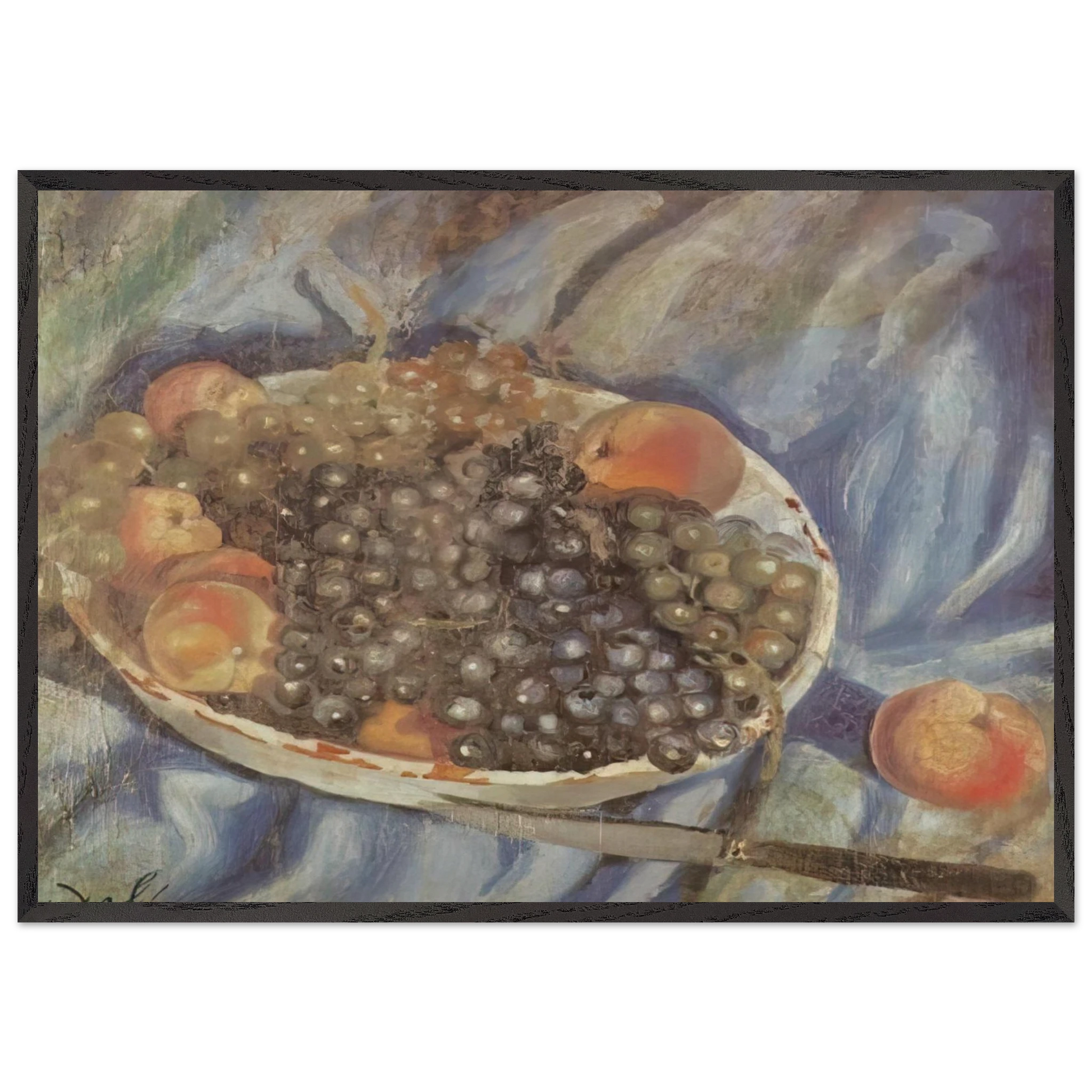 STILL LIFE 2 N2 - Salvador Dali Framed Art Print – Black Wooden Frame - Default Title - -Framed Art Print