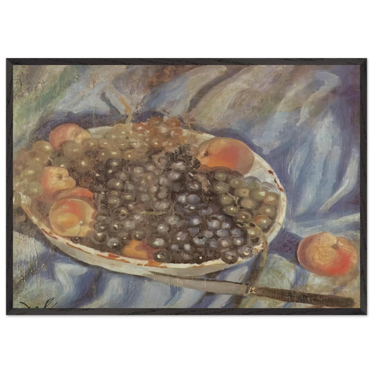 STILL LIFE 2 N2 - Salvador Dali Framed Art Print – Black Wooden Frame - Default Title - -Framed Art Print