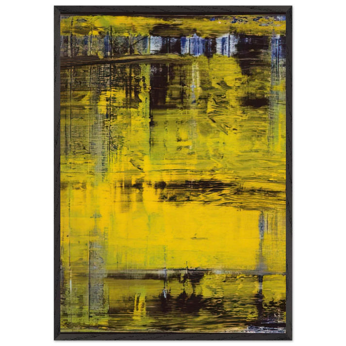 ABSTRACT PAINTING NO 809 3 - Gerhard Richter 70x100 cm / 28x40 inches Framed Art Print – Black Wooden Frame