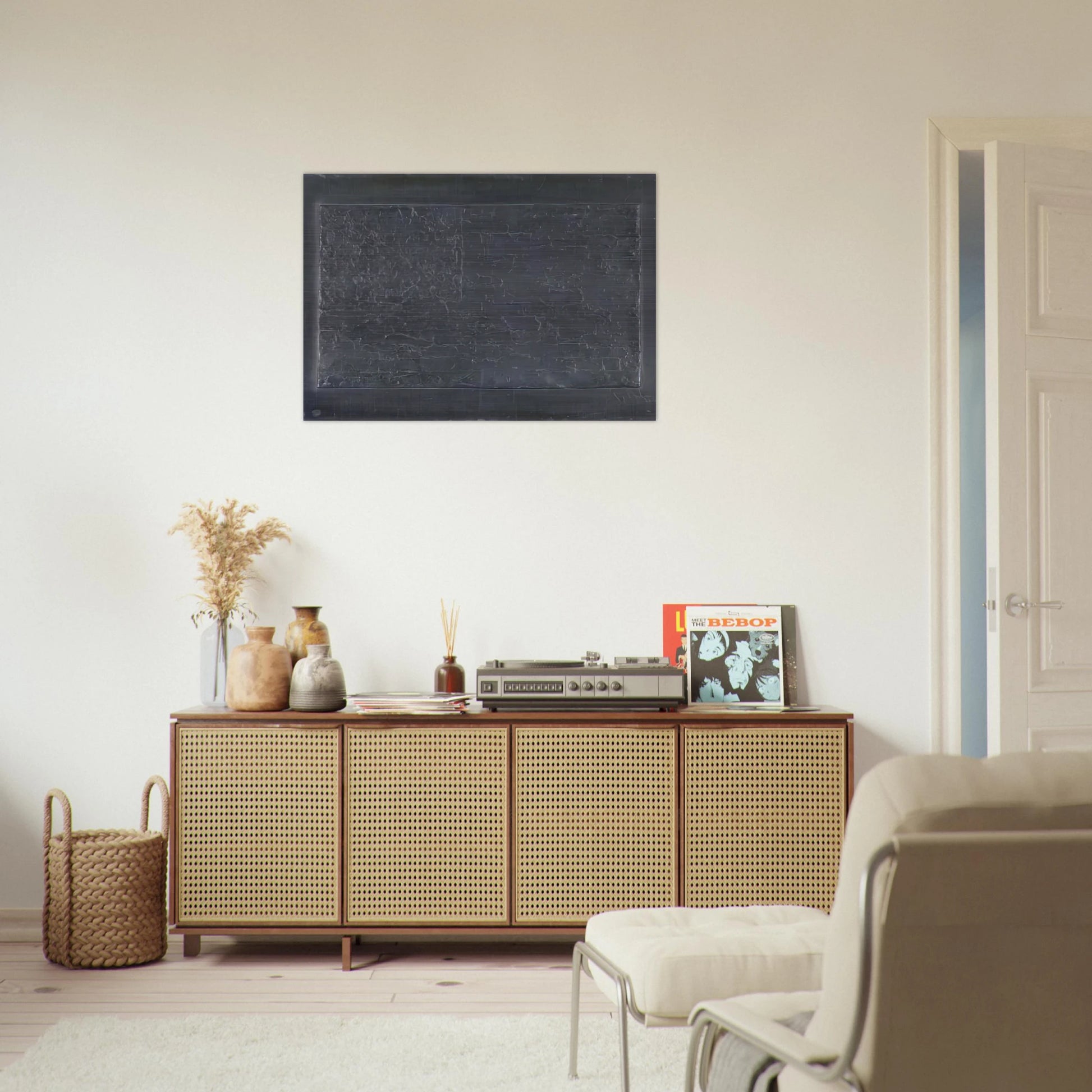 FLAG ULAE 74 - Jasper Johns Brushed Aluminum Print - 70x100 cm / 28x40 inches | Jasper Johns Aluminum Print | Jasper Johns Prints