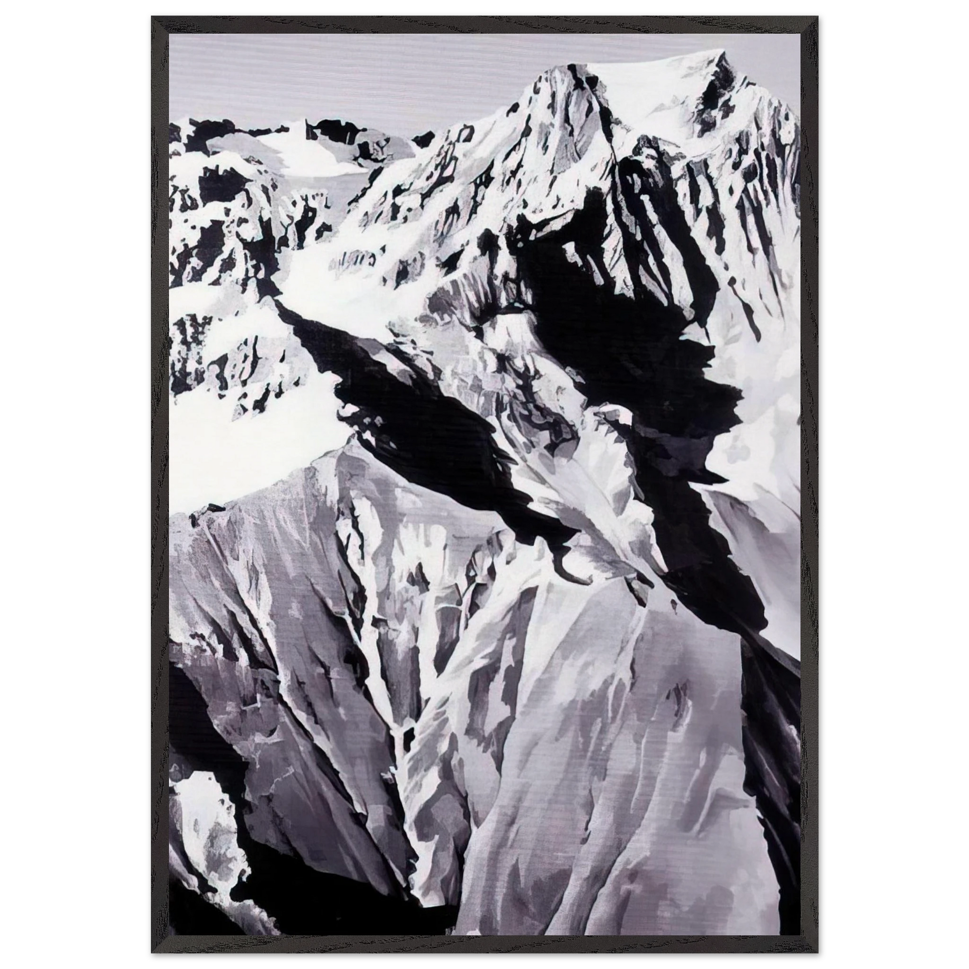 HIMALAYA - Gerhard Richter Framed Art Print – Black Wooden Frame - Default Title - -Framed Art Print