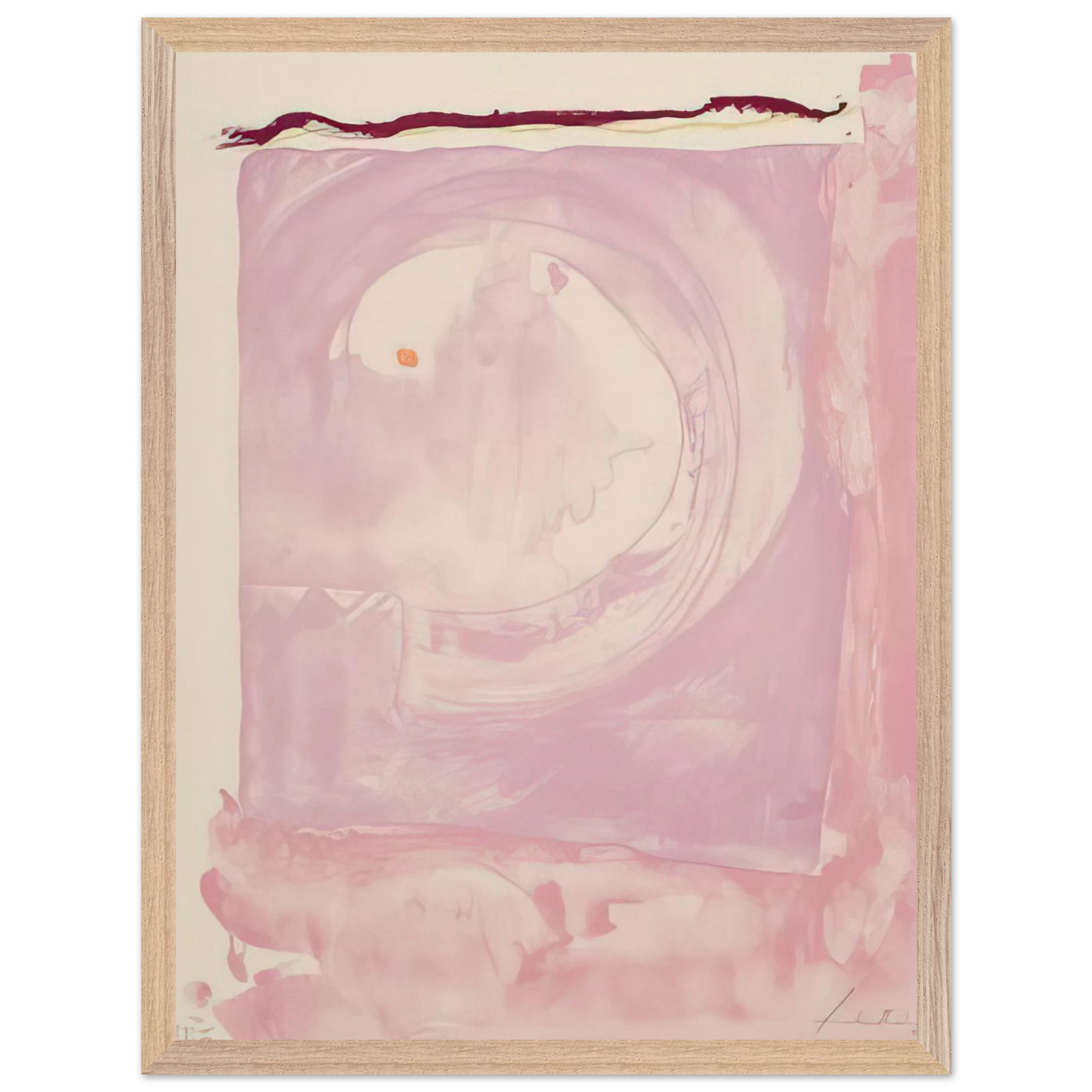 Helen Frankenthaler - Reflections IX - 1995 Wall art - 27x35 cm / 11x14 inches - Premium Wooden Framed Poster With Fine Art Paper - Black frame