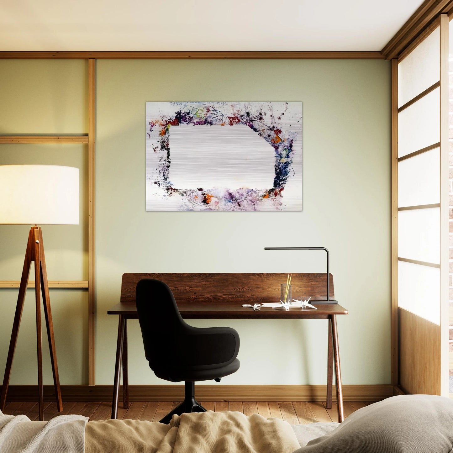 Untitled  SF218S  - Sam Francis Brushed Aluminum Print - 70x100 cm / 28x40 inches | Sam Francis Aluminum Print | Sam Francis Prints