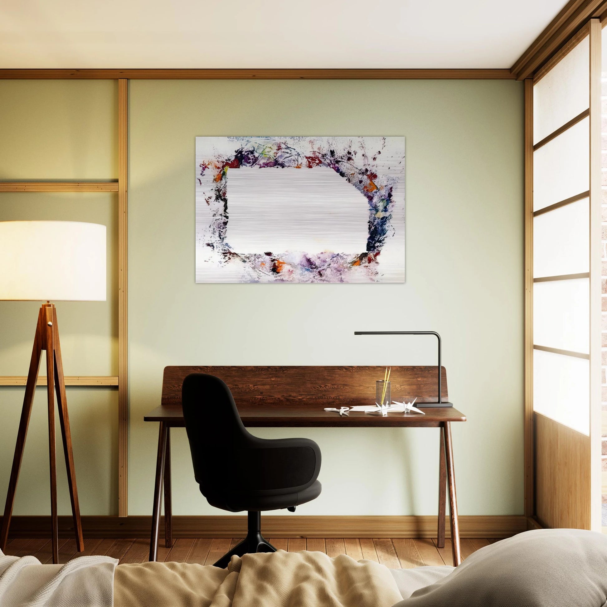 Untitled  SF218S  - Sam Francis Brushed Aluminum Print - 70x100 cm / 28x40 inches | Sam Francis Aluminum Print | Sam Francis Prints