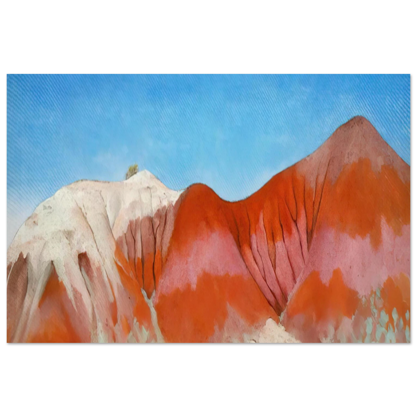 Georgia O'Keeffe - Series near abiquiu, New Mexico - Hills to the left Fine Art Poster - 40x60 cm / 16x24 inches