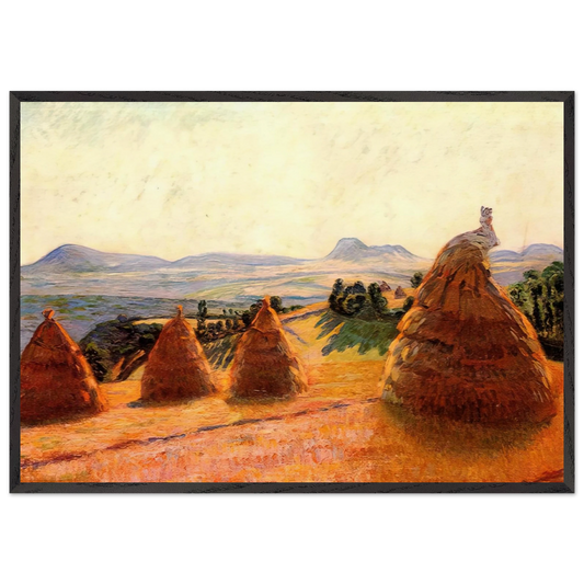 Plateau Bromont at Pontgibaud Puy de Dome - Armand Guillaumin Framed Art Print – Black Wooden Frame - Default Title - -Framed Art Print