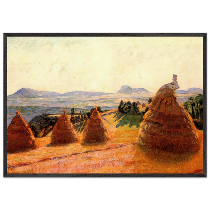 Plateau Bromont at Pontgibaud Puy de Dome - Armand Guillaumin 70x100 cm / 28x40 inches Framed Art Print – Black Wooden Frame