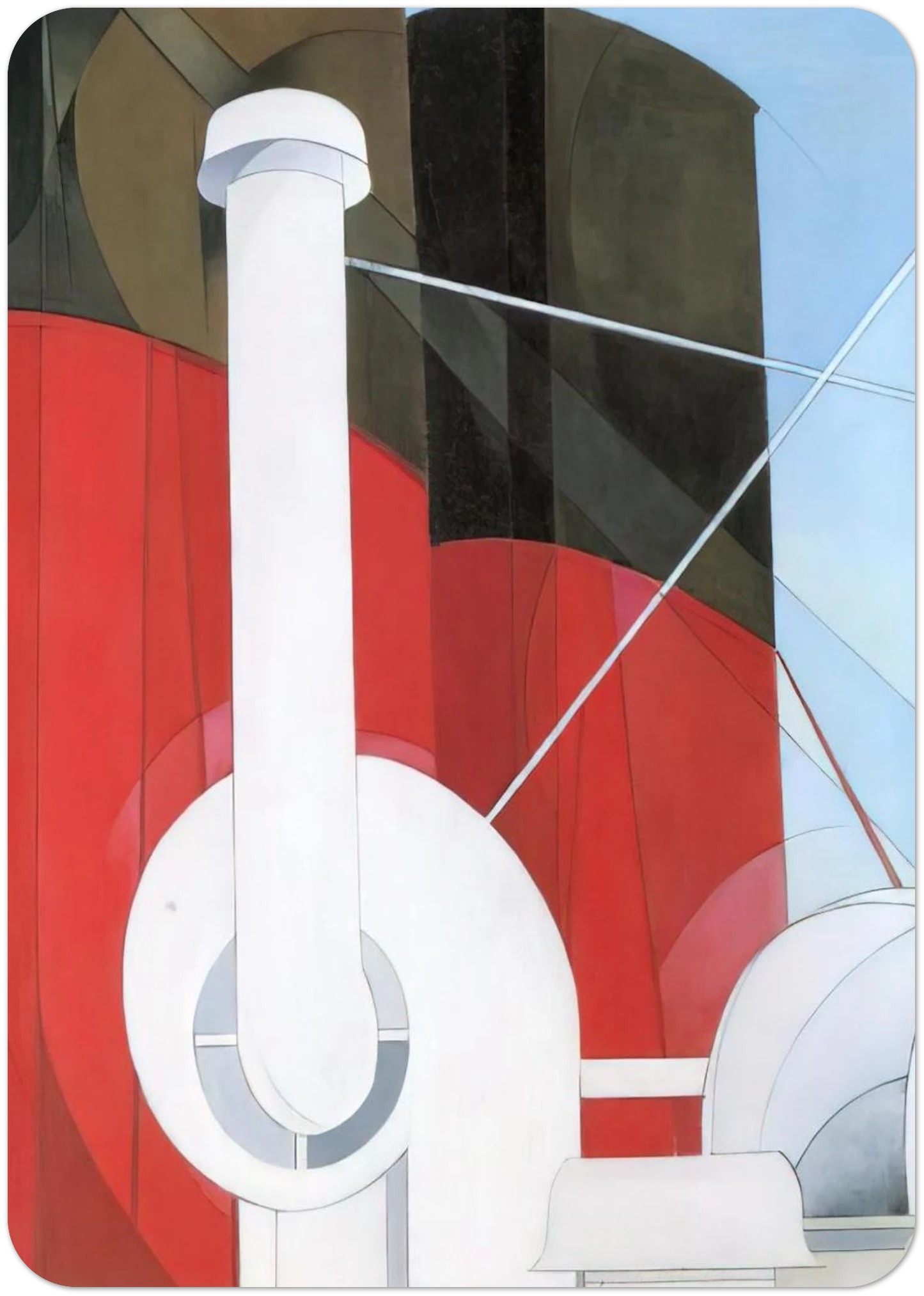 Paauebot 'Paris - 1922 By Charles Demuth Pack of 10 Post Cards | Charles Demuth Post Cards | A6 (10.5 x 14.8 cm) - 4.1 x 5.8 inches