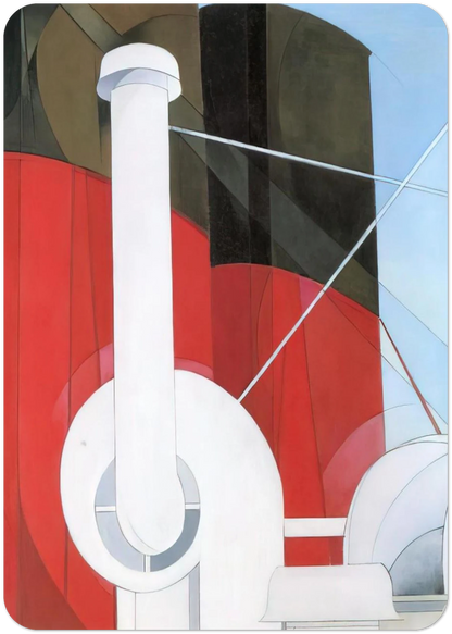 Paauebot 'Paris - 1922 By Charles Demuth Pack of 10 Post Cards | Charles Demuth Post Cards | A6 (10.5 x 14.8 cm) - 4.1 x 5.8 inches