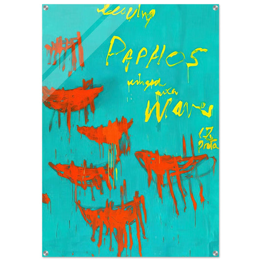 Leaving Paphos Ringed With Waves V - Cy Twombly Acrylic Print - 70x100 cm / 28x40″ inches