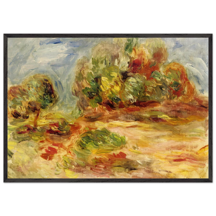 Cagnes Landscape - Pierre-Auguste Renoir 70x100 cm / 28x40 inches Framed Art Print – Black Wooden Frame