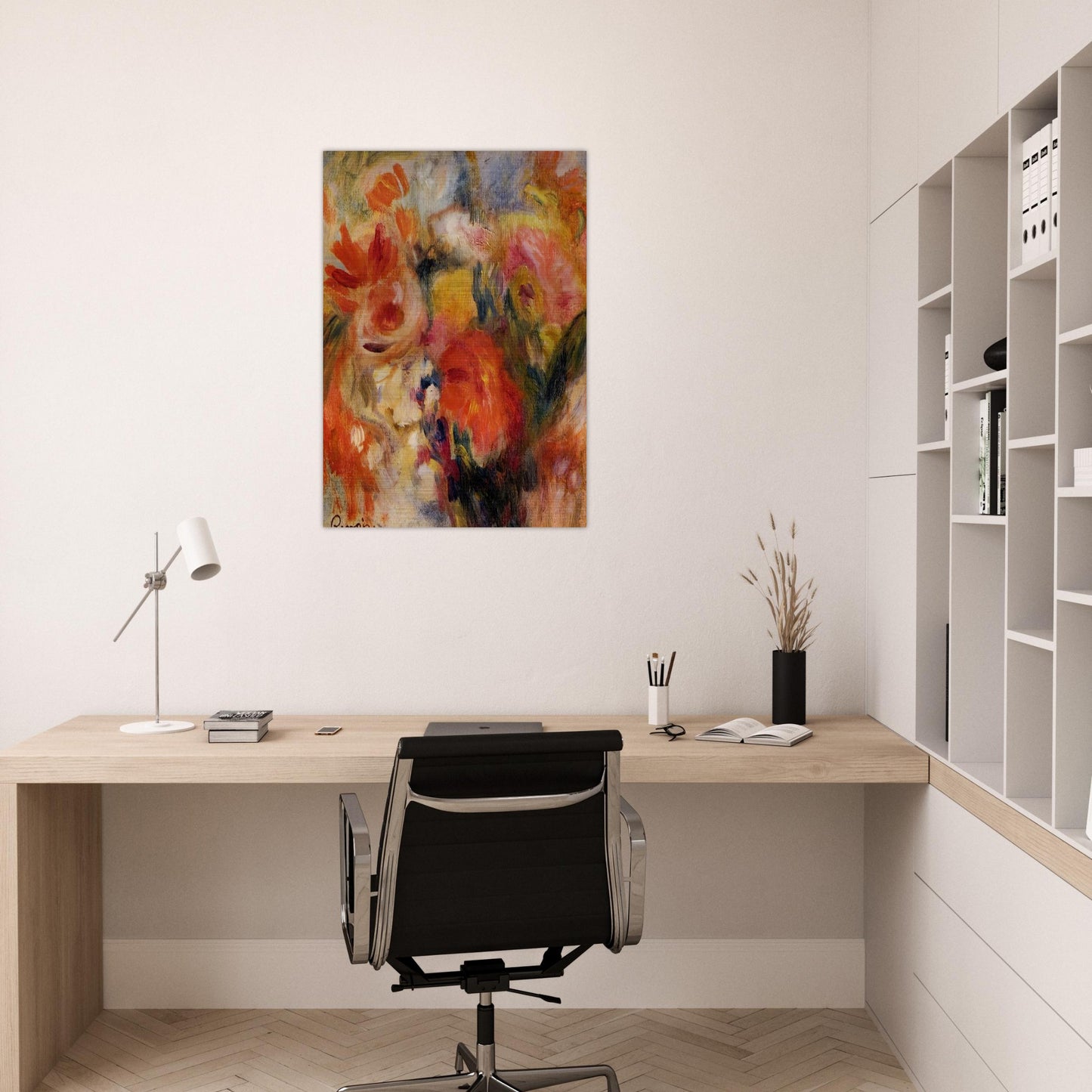 Flower Study - Pierre-Auguste Renoir Brushed Aluminum Print - 70x100 cm / 28x40 inches | Pierre-Auguste Renoir Aluminum Print | Pierre-Auguste Renoir Prints
