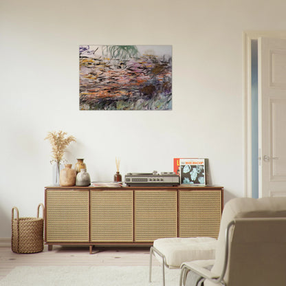 Water Lilies right half - claude monet Brushed Aluminum Print - 70x100 cm / 28x40 inches | claude monet Aluminum Print | claude monet Prints