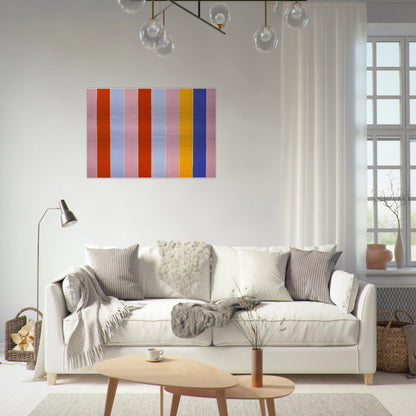 Peeping Wall - 1960 - Gene Davis Brushed Aluminum Print - 70x100 cm / 28x40 inches | Gene Davis Aluminum Print | Gene Davis Prints