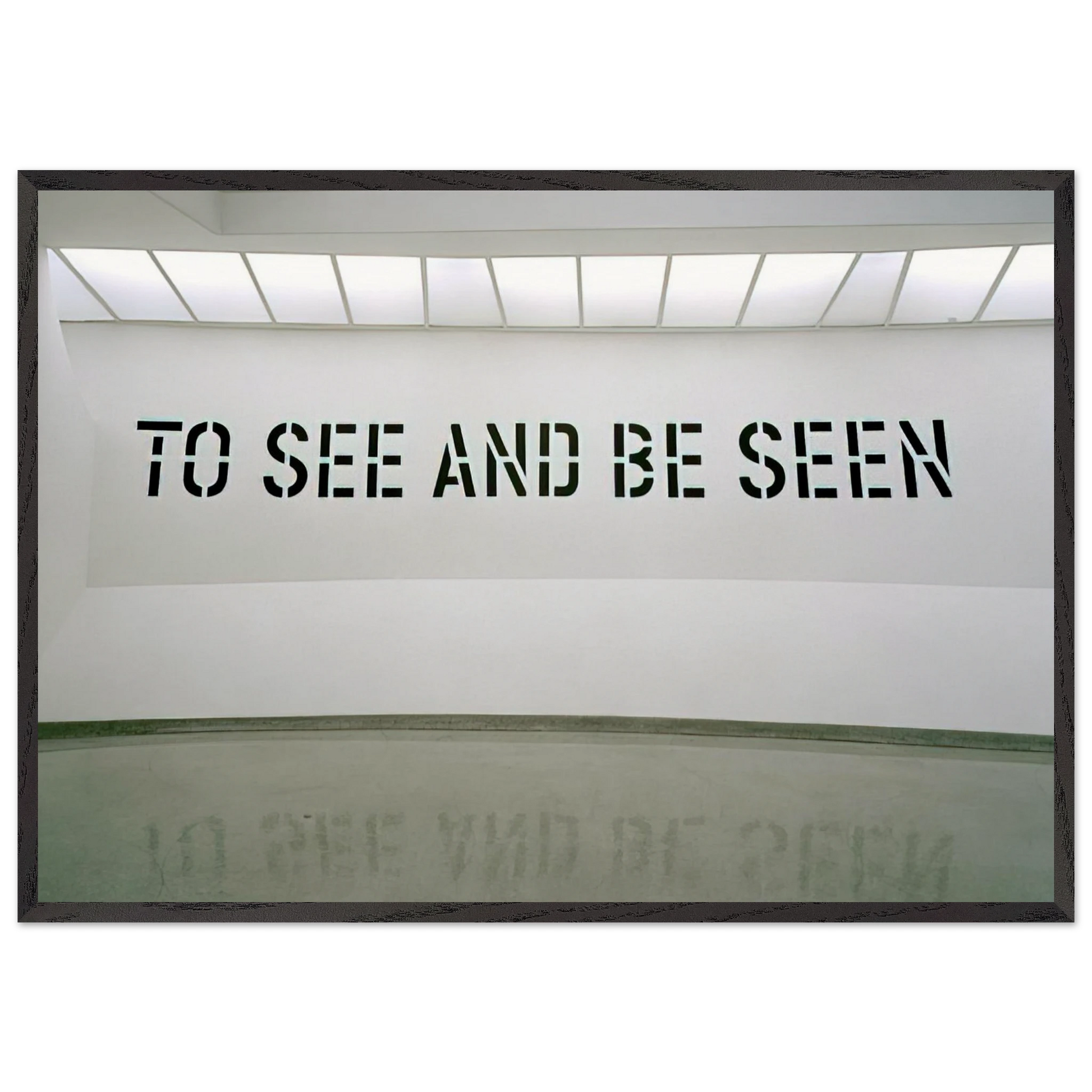 To See and Be Seen - 1972 - Lawrence Weiner Framed Art Print – Black Wooden Frame - Default Title - -Framed Art Print