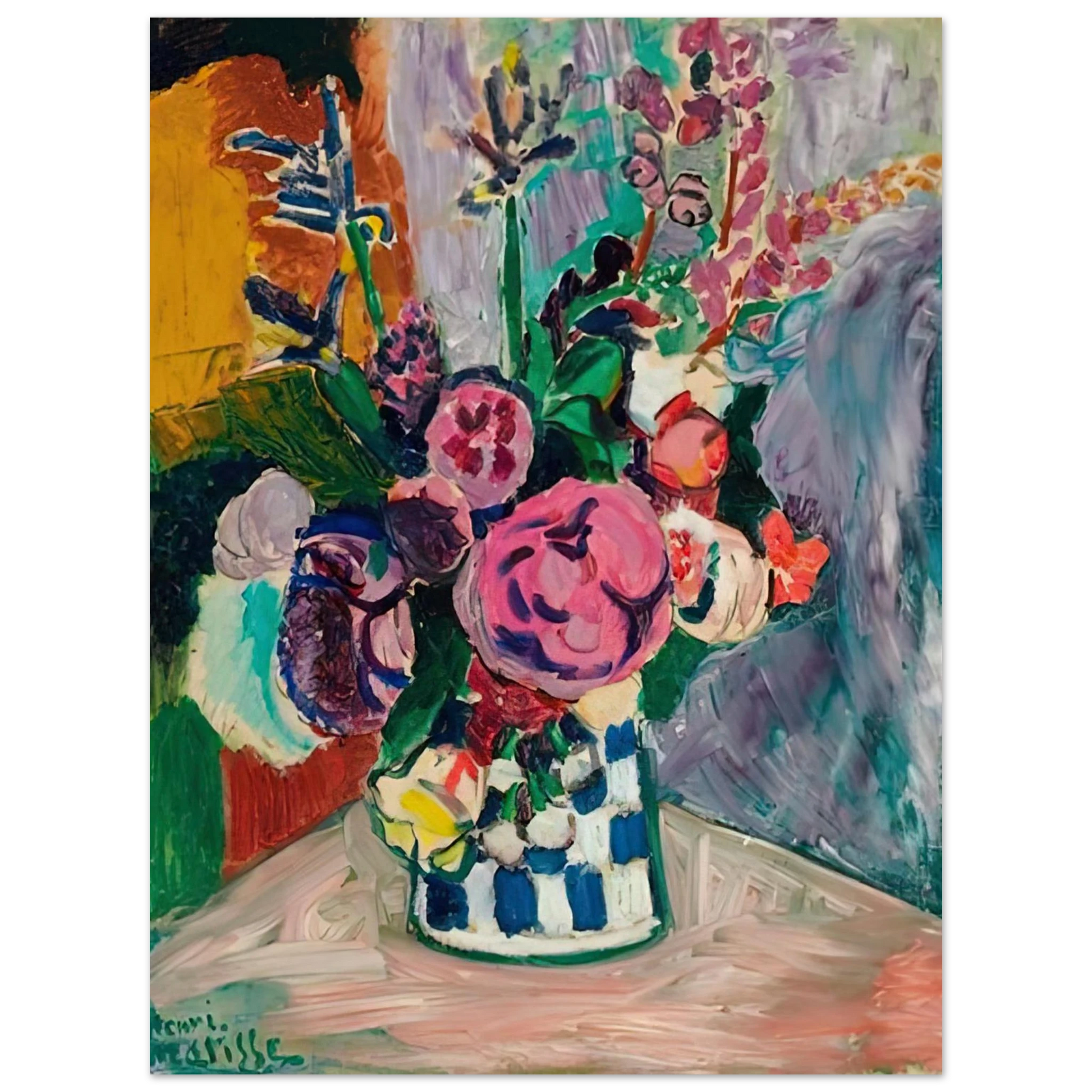 Henri Matisse - LES PIVOINES 1907 Fine Art Poster - Default Title