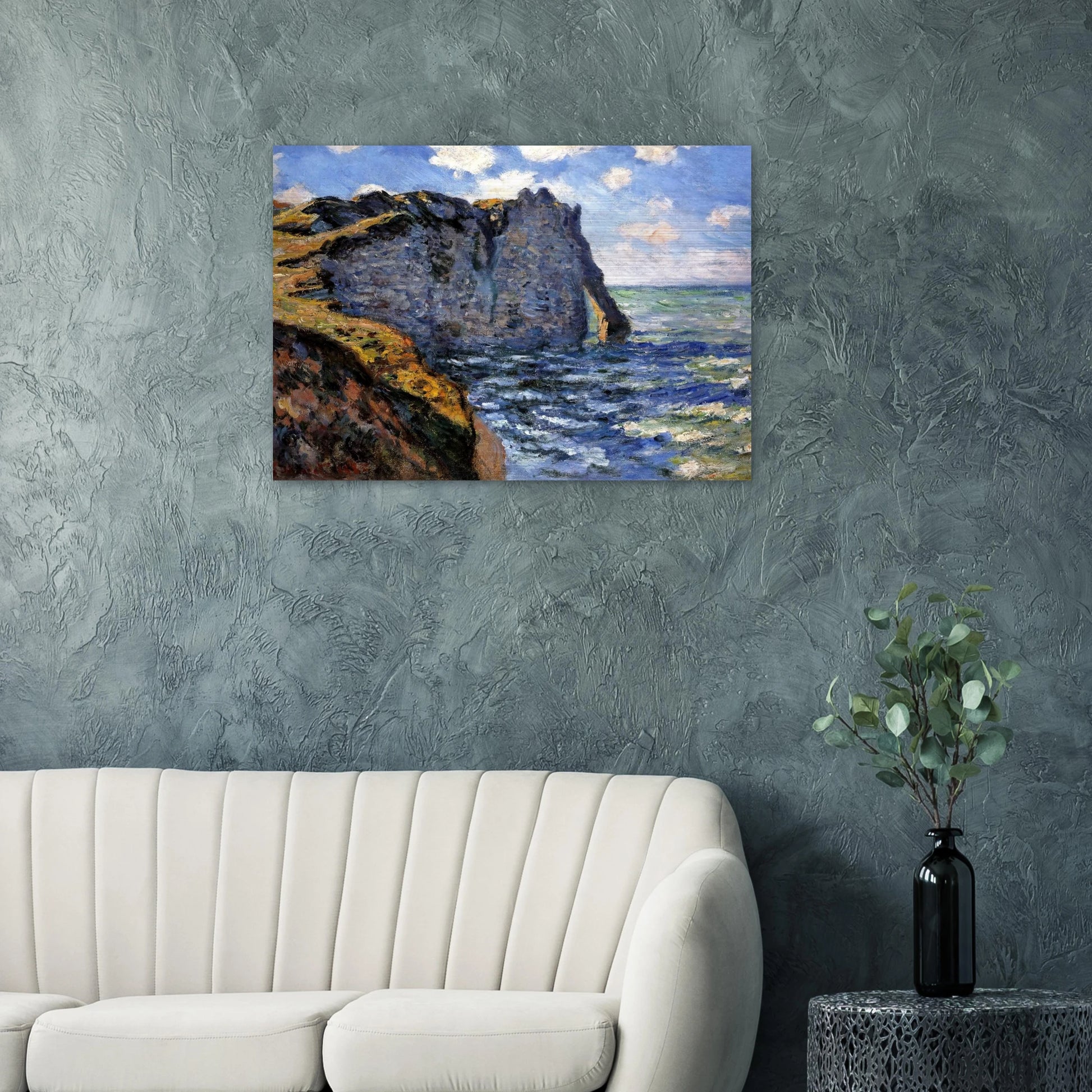 The Manneport - claude monet Brushed Aluminum Print - 70x100 cm / 28x40 inches | claude monet Aluminum Print | claude monet Prints
