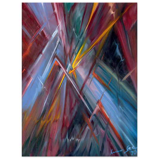 Konrad Zuse - Colorful Flashes Fine Art Poster - Default Title