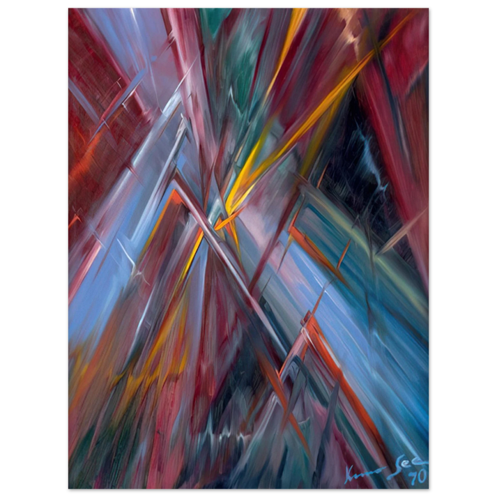 Konrad Zuse - Colorful Flashes  75x100 cm / 30x40inches Fine Art Poster