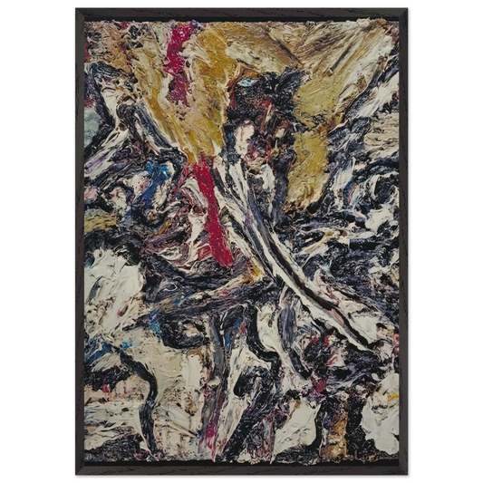 STUDY AFTER TITIAN II - Frank Auerbach Framed Art Print – Black Wooden Frame - Default Title - -Framed Art Print