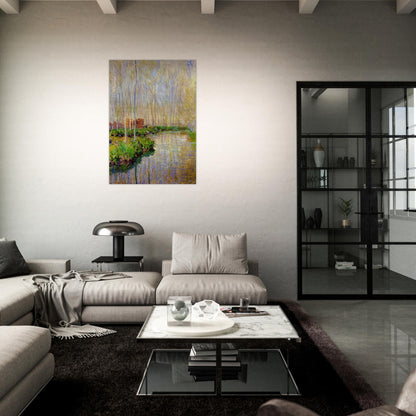 The River Epte - claude monet Brushed Aluminum Print - 70x100 cm / 28x40 inches | claude monet Aluminum Print | claude monet Prints