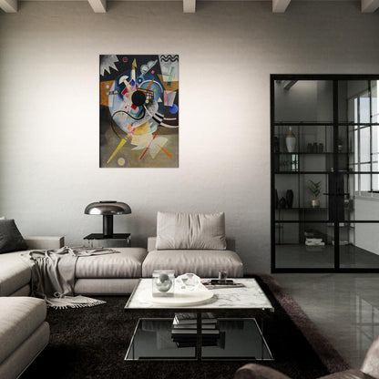 A CENTRE 1924 - Wassily Kandinsky Brushed Aluminum Print - 70x100 cm / 28x40 inches | Wassily Kandinsky Aluminum Print | Wassily Kandinsky Prints