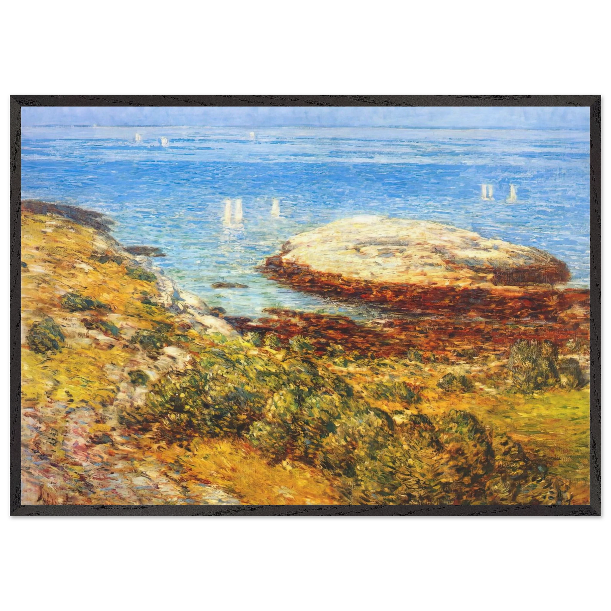 Early morning calm - Childe Hassam Framed Art Print – Black Wooden Frame - Default Title - -Framed Art Print