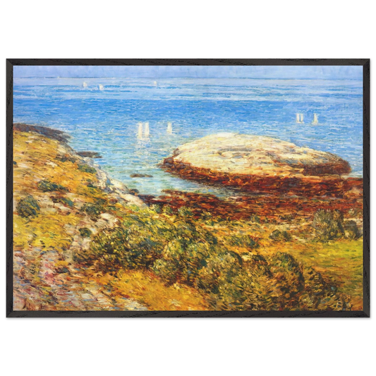 Early morning calm - Childe Hassam 70x100 cm / 28x40 inches Framed Art Print – Black Wooden Frame