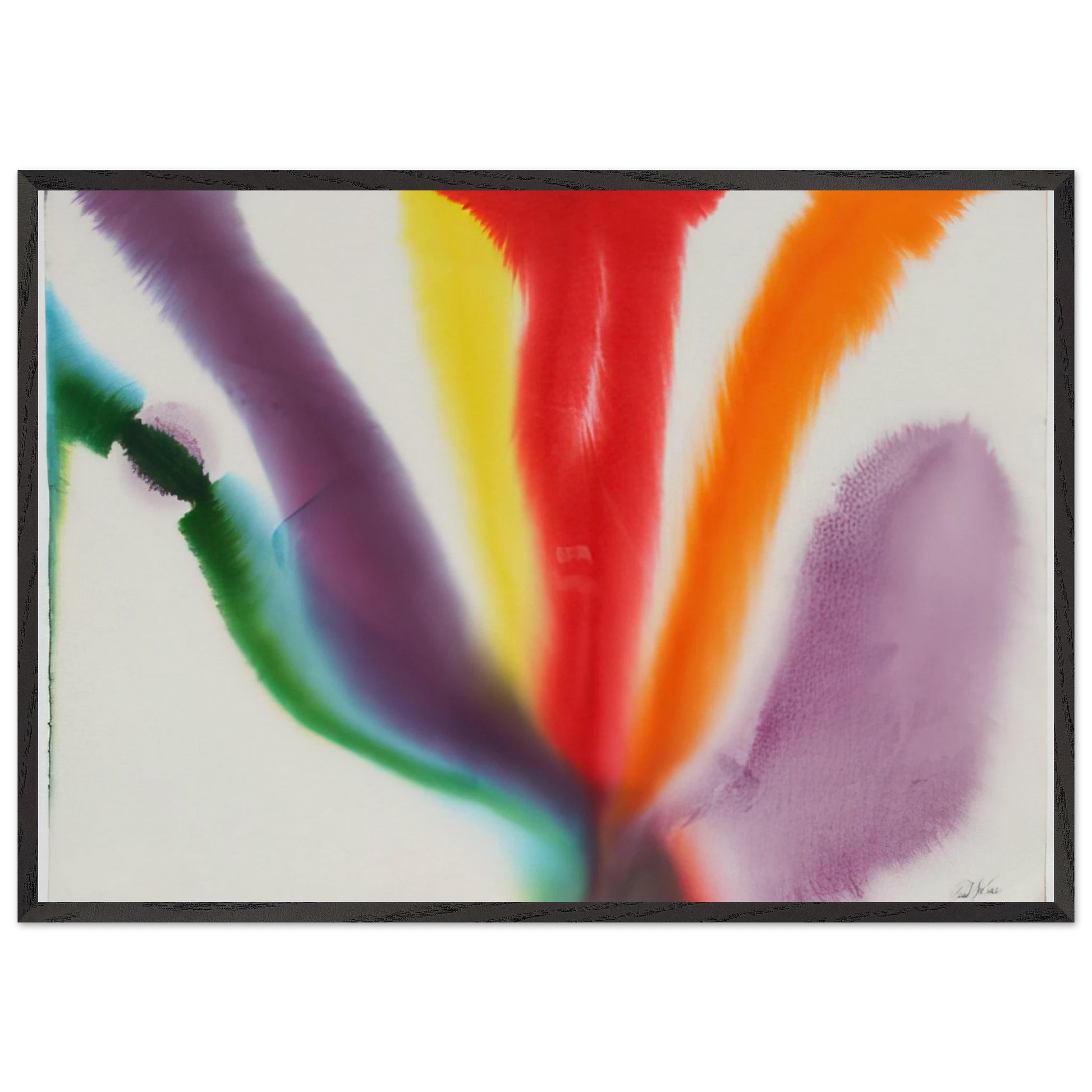 Phenomena Compass Bearing - 1979 - Paul Jenkins Framed Art Print – Black Wooden Frame - Default Title - -Framed Art Print