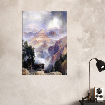 A Showery Day, Grand Canyon - Thomas Moran Brushed Aluminum Print - 70x100 cm / 28x40 inches | Thomas Moran Aluminum Print | Thomas Moran Prints