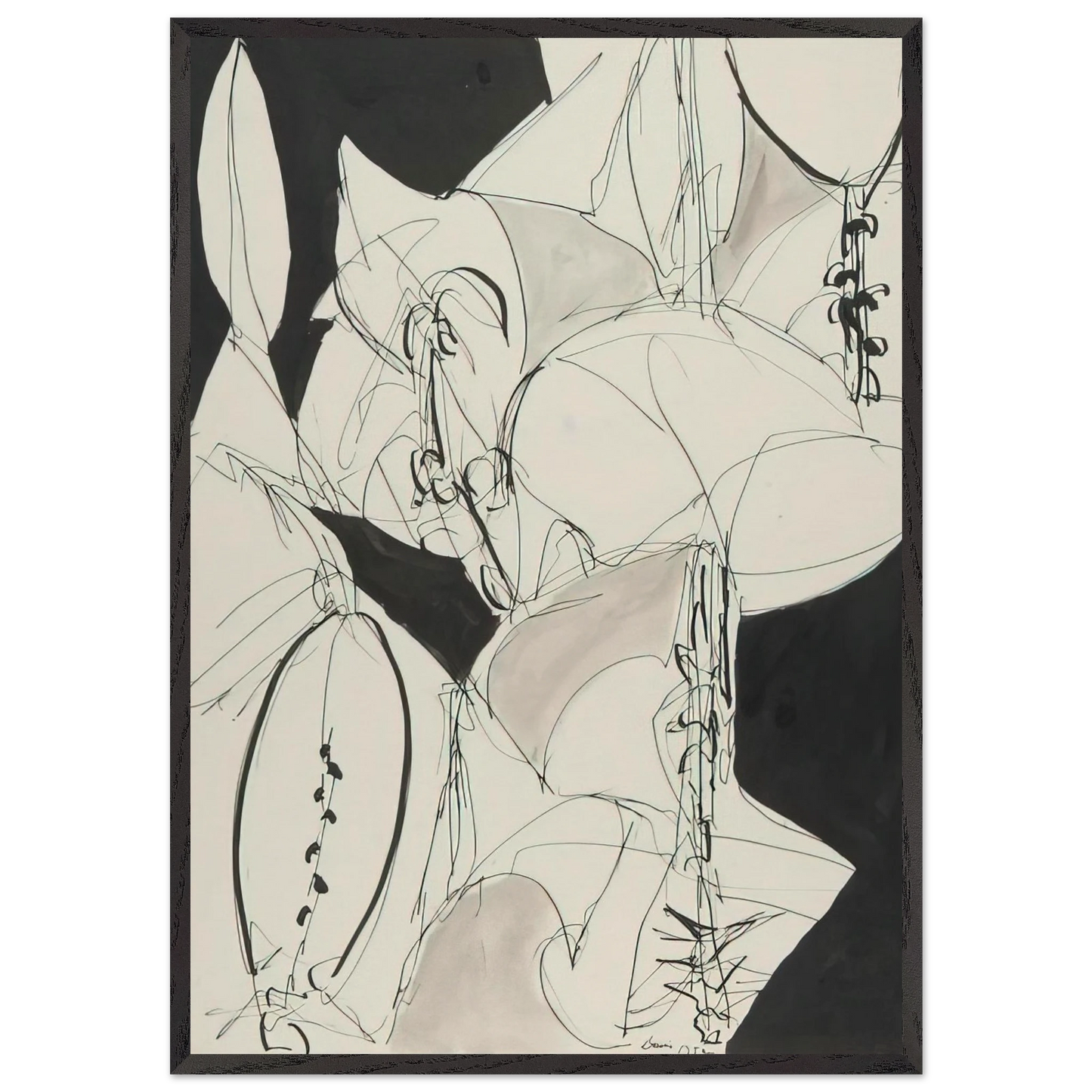 Secret Garden - 1981 - Gene Davis Framed Art Print – Black Wooden Frame - Default Title - -Framed Art Print