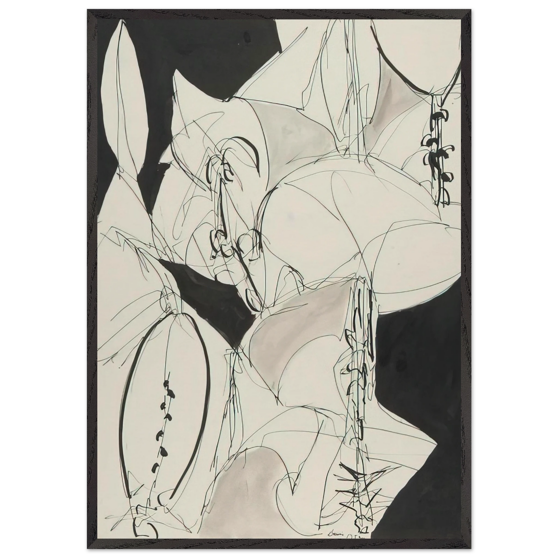 Secret Garden - 1981 - Gene Davis Framed Art Print – Black Wooden Frame - Default Title - -Framed Art Print