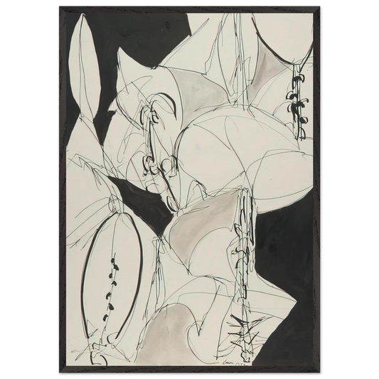 Secret Garden - 1981 - Gene Davis Framed Art Print – Black Wooden Frame - Default Title - -Framed Art Print