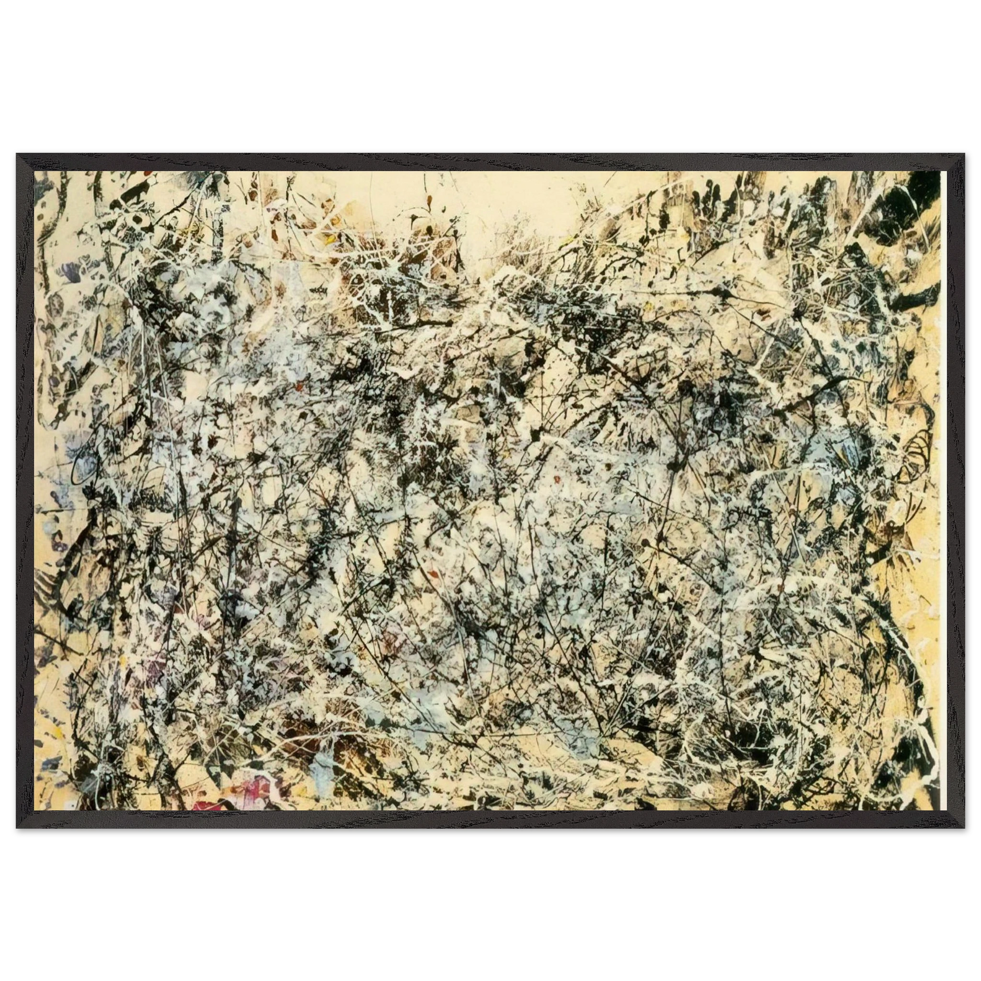 NO 1 1948 - Jackson Pollock Framed Art Print – Black Wooden Frame - Default Title - -Framed Art Print