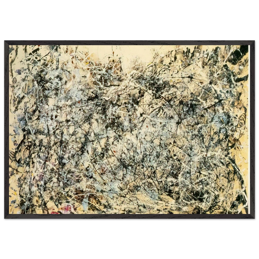 NO 1 1948 - Jackson Pollock Framed Art Print – Black Wooden Frame - Default Title - -Framed Art Print