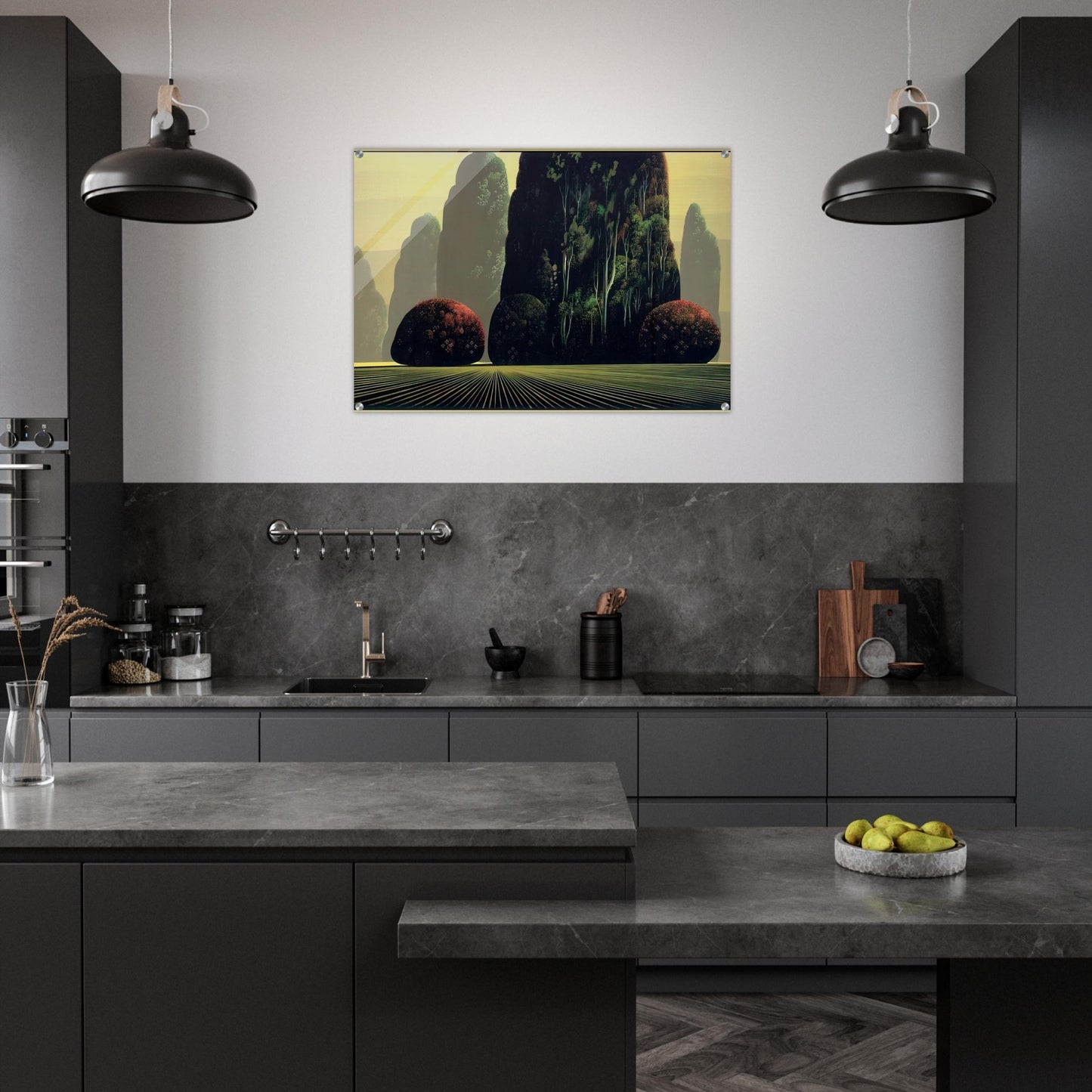 Autumn Eucalyptus - Eyvind Earle Acrylic Print - 70x100 cm / 28x40″ inches | Eyvind Earle Wall Art | Eyvind Earle Prints