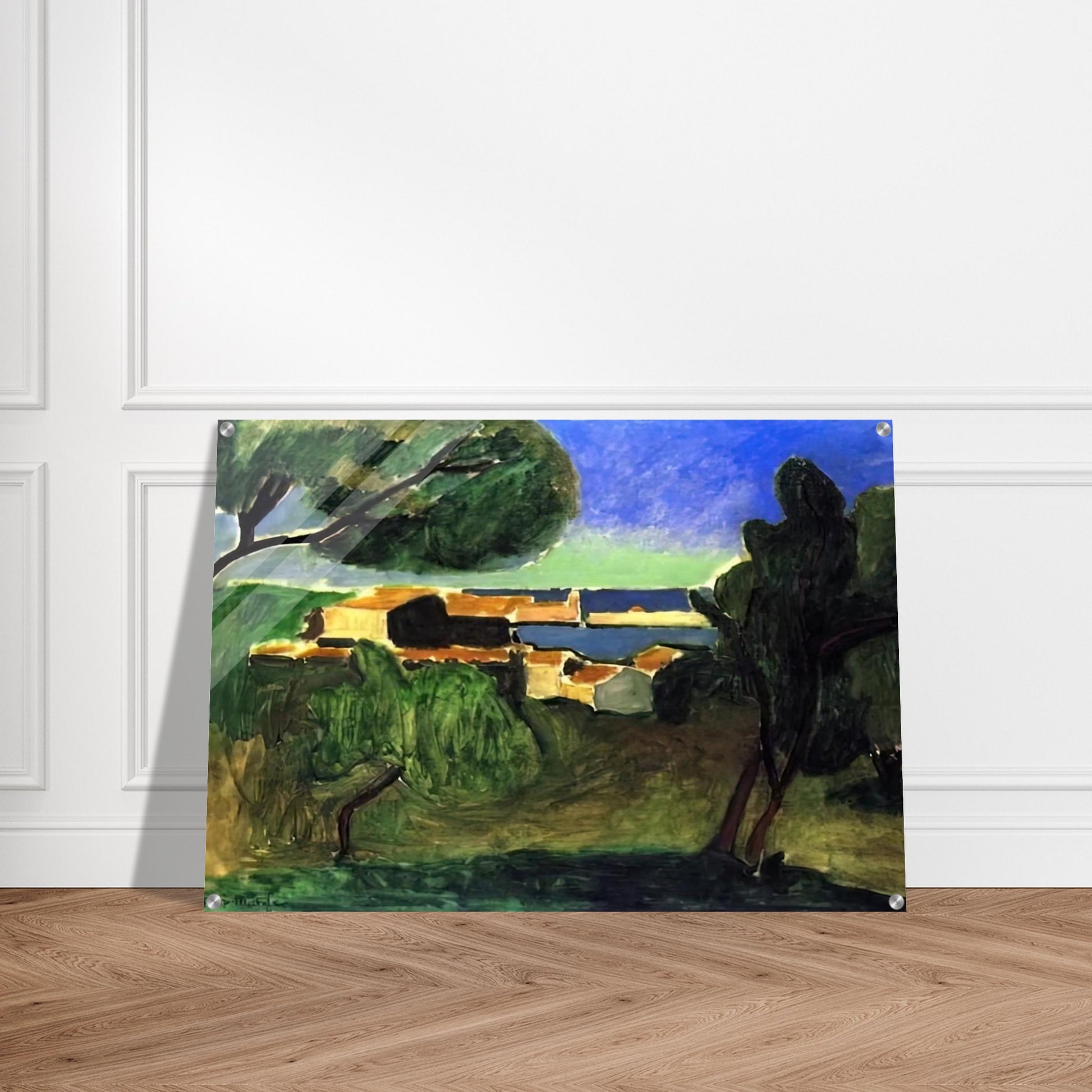LANDSCAPE AT COLLIOURE III 1907 - Henri Matisse Acrylic Print - 70x100 cm / 28x40″ inches | Henri Matisse Wall Art | Henri Matisse Prints