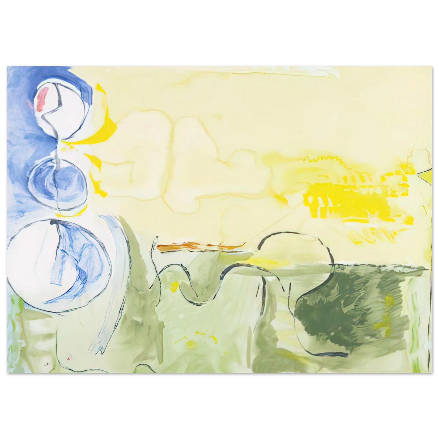 Helen Frankenthaler - Flotilla - 2006 Wall art - 40x50 cm / 16x20 inches - Premium Wooden Framed Poster With Fine Art Paper - Black frame