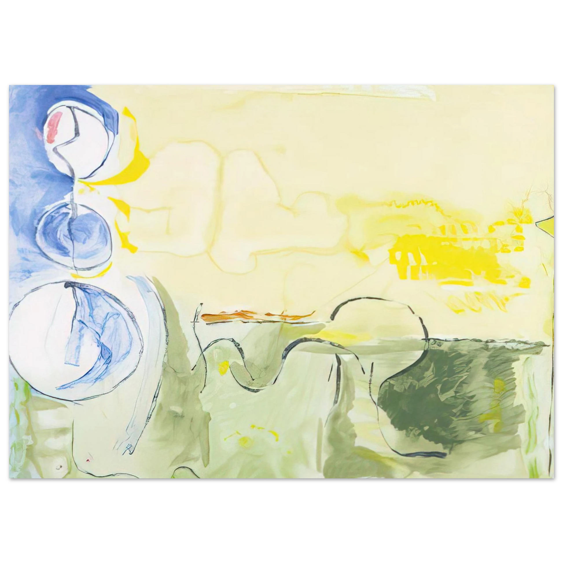 Helen Frankenthaler - Flotilla - 2006 Wall art - 40x50 cm / 16x20 inches - Premium Wooden Framed Poster With Fine Art Paper - Black frame