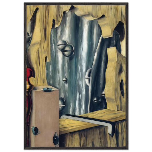 THE SILVER GAP 1926 - Rene Magritte 70x100 cm / 28x40 inches Framed Art Print – Black Wooden Frame