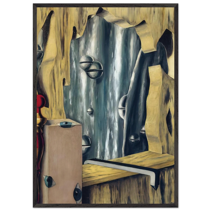 THE SILVER GAP 1926 - Rene Magritte 70x100 cm / 28x40 inches Framed Art Print – Black Wooden Frame